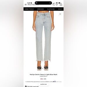 REVOLVE Light Blue Straight Leg Jeans